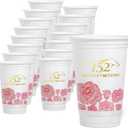 Westrick Officially Licensed 152nd Kentucky Derby 16oz Plastic Cups 16 per Pack, Sturdy 2026 Commemorative Party Cups with Run for the Roses Logo, Churchill Downs Tailgate & Watch Party Decorations