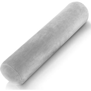 Prasacco Round Body Pillow Cover, Round Bolster Roll Body Pillowcase Full Body Pillow Case Pillowcase Soft Body Pillow Cover with Zipper for Bedroom, Living Room (7.9 x 47Inch/20 x 120cm, Gray)