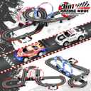 3 IN 1 Slot Car Race Track Sets with 4 High Speed Slot Cars, Electric Race Car Track Include Circular Overpass Flash Tracks, 1:43 Remote Control Track Car Game Toys Gifts for Adults Boys Ages 6 7 8-12