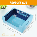 2 Pack Disposable Litter Boxes for Cats with Disposable Cat Litter Scoop, Large-17.1"x13.2"x5.7" Double Waterproof Disposable Cat Litter Box, Portable Travel Litter Box for Cats Sturdy Leak Resistant
