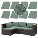 SUKAIKEQA Outdoor Cushion Covers Set, 16 PCS Patio Furniture Couch Seat Slipcovers, Replacement for Sofa Sectional Chair(Cover，Only)