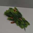 Uqueeten Artificial Christmas Norfolk Pine Stems with Pine Cone Fake Branches for DIY Wreath Christmas New Year Holiday Decor Mantel Decorations Indoor Home Decorations 6PCS 14.9In (No Vase)