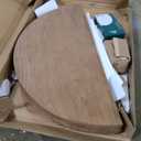 Plank+Beam Round Dining Table, 47 Inch Solid Wood Kitchen Table, Farmhouse Round Table for 4, Small Dinette Table, Pecan Wirebrush