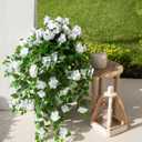 Nearly Natural 41in. UV Resistant Artificial Hydrangea Hanging Plant (Indoor/Outdoor) - Set of 2