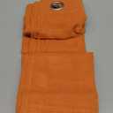 KOUFALL Burnt Orange Curtains 2 Panels,Sheer Linen Grommet Bohemian Curtains for Living Room Bedroom,84 Inches Long,Dark Dusty Orange