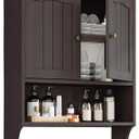Bathroom Cabinet, Bathroom Wall Cabinet with 2 Doors and Adjustable Shelf, Wooden Medicine Cabinets Wall Mount, Over The Toilet Storage