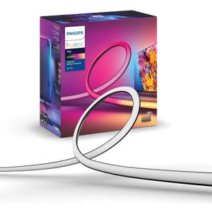 Philips Hue 75" Smart TV Light Strip - White and Color Ambiance LED Color-Changing TV Backlight - Sync with TV, Music, and Gaming - Requires Bridge and Sync Box - Control with App or Voice Assistant