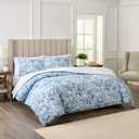 Waverly Hayden 2-Piece Microfiber Percale Comforter Set – Twin Blue/Green