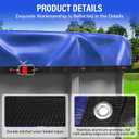 21FT Round Winter Pool Cover 500D Extra Thick Above Ground Pool Cover Above Ground Pool Protection with Winch and Cable Royal Blue