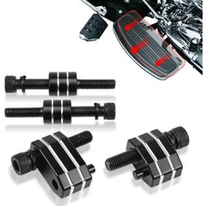 AUFER Driver Floorboard Outward Extension Driver Floorboard 1" Spacer Extenders Kit Compatible With For 2009-2024 Touring Electra Glides Road Glides Road Kings Street Glide 2009-2013 FL Trikes