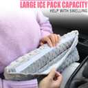 Hysterectomy Seatbelt Pillow Post Abdominal Surgery Myomectomy Pillows with Pocket for Ice/Hot Packs Breast Reduction Belly Incision Tummy Tuck C-Section Recovery Patients Gifts Minky Dot Light Gray