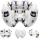 KAKIBLIN Baby Support Pillow, Head and Neck Support,Banana Neck Pillow for Baby, Travel Pillow for Neck Support, Adjustable Head Pillow for Kids Toddler (Black Bear)