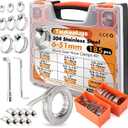 185 Pcs 304 Stainless Steel Hose Clamps, Metal Strap & Strong Fasteners Set