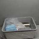 Stainless Steel Sifting Litter Box, 17" L x 13" W x 10.8"H High Sided Metal Sifting Cat Litter Box for Pine Pellets, Enclosed Sifting Box with Lid, Anti-Leakage, Easy Clean for Kittens and Small Cats