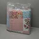 Queen Quilt Set 3 Piece Quilted Bedspread Lightweight Coverlet SetFloral Printed Quilted Bedding Set for All Season, Exquisite,Pink