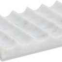 Luxurious Marble Soap Dish Jewelry Ring Tray - Rectangle Stone Soap Tray & Saver for Shower  Self Draining Soap Holder for Bathroom, Kitchen,Carrara White