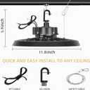 RMC 2 Pack UFO LED High Bay Light 150W 24000LM, 3 CCT Switchable (3500K/4000K/5000K), 0-10V Dimmable, 120-277V, ETL Listed, Commercial LED Shop Lights for Warehouse, Workshop, Barn, Factory