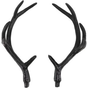 1 Pair Deer Antlers Headband Plastic Deer Antlers Branch Fake Rein Headdress Simulated Horn Hair Hoop for Halloween (Blue)