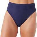 Nautica Women's Tummy Control Bikini Bottom – Swim Brief, Quick-Dry Fabric, UPF Sun Protection, Blue, XL