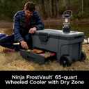 Ninja FrostVault | 65qt Wheeled Cooler with Cold Dry Zone | Integrated Fridge-Temp Dry Storage Drawer | Premium Heavy-Duty Insulated Cooler | Keeps Ice for Days | Charcoal Gray | FB265CG