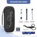 13 Pcs Stethoscope Case Sets Medical Supplies Include Stethoscope Case, Medical Scissors, 2 Penlights with Batteries, Bandage Wraps for Nursing School Tool Kits, Black New