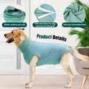 Dotoner Dog Surgery Recovery Suit Dog Suit for Male Female Neuter Anti-Lick Abdominal Wounds Bite Protective Outfit Alternative E-Collar & Cone Breathable Spay Suit for Medium Large Dogs "XS"
