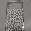 MOSNOVO for iPhone 17 Pro Max Case | Military Grade 6.6ft Drop Tested | Camera Control | Clear with White Leopard Print Design