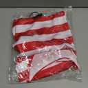 JALYCOS Family Halloween Costume，Red and White Striped Cosplay T-Shirt, Outfit Glasses Hat Shirt Suits, M