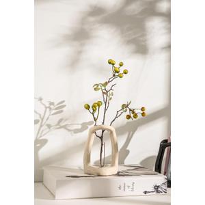 Handmade Ceramic Holder Stand for Toothbrushes, Makeup Brushes, and Pens - Minimalist Design for Bathroom Vanity and Countertops Decor (Milky White)