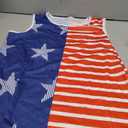 Women's Red White and Blue Shirts Patriotic Tops American Flag Graphic Crop Tops for Teen Girls Size M