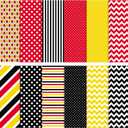 AmazingSpark 12 Sheets Christmas Wrapping Paper 20x27inch Cartoon Mouse Gift Wrapping Folded Red Black Yellow Christmas Tissue Papers for All Occasions Birthday Holiday Xmas Party Gift Decoration