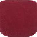 PAGGED Wine Red Foam Seat Cushions Kitchen Chairs Pads for Dining Chairs Non Slip Office Seat Cushions Washable U Shaped Soft Thick Large Metal Wooden Chair Cushions,17" x 15"