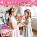 Craft Kits for Girls 4-8 Year Old, Christmas Gift for Grandkids, Arts and Crafts for Kids Ages 8-12 4-8 4-6, DIY Flower Making Kit for Kids, Birthday Gifts for Girls Toys Age 3 4 5 6 7 8 Year Old (RED)