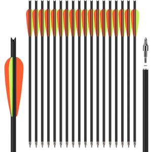 18Pcs 20 Inch Crossbow Bolt Hunting Carbon Arrows, 22 inch