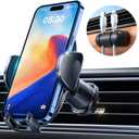 YRU Phone Holders for Your Car [2026 Upgraded Military Metal Hook], Cellphone Holder Car[No Fear of Bumps] Vent Phone Mount Truck Compatible with iPhone17 16 15 14 13 12 Samsung Android, Sapphire