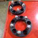 1" 5x4.75 Wheel Spacers - Fits Corvette Camaro Fits Pontiac Firebird S10 Blazer S15 Jimmy - 1 Inch (25mm), 5x120, 12x1.5 Studs - Pair of 2 - Black