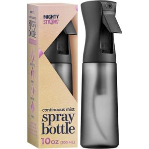 10 OZ Continuous Spray Bottles - Ultra Fine Mist Sprayer | Water Spray Bottle For Hair Stuff, Mister Spray Bottle For Plants Mister | Hair Spray Bottles For Hairstyling, Cleaning, Salons (Black)