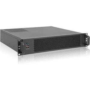 RackChoice MicroATX/Mini-ITX 2U Rackmount Server Chassis max 7x3.5 Bay / USB3.0 with 2.0 Adapter Support ATX PSU Either top or Side Cooling Depth 15.7" Black