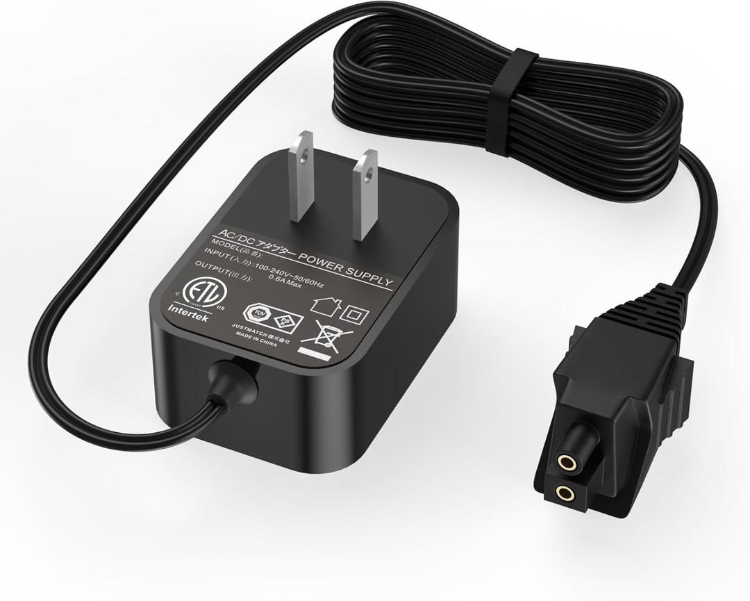 WUKUR Charger for Dirt Devil Quick Flip Charger 440009122 Compatible with Dir Devil BD30010 BD30010FDI Vacuum Cleaner 10V Power Supply Cord