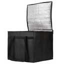 Bodaon Insulated Pizza Delivery Bag, 16" x 16" x 14" Pizza Warmer Bags for Carry Hot, Doordash Bag, Food Warmers for Parties, Pizza Pack Insulation, Pizza Carrier for Door Dash/Grubhub, Black, 1-Pack