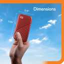 Western Digital 2TB My Passport SSD Portable External Solid State Drive, Red, Sturdy and Blazing Fast, Password Protection with Hardware Encryption - WDBAGF0020BRD-WESN