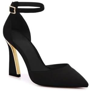 Juliet Holy Womens Pumps Point Closed Toe Heels Buckle Ankle Strap D'Orsay Heeled Sandals 8