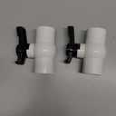 3/4" PVC Ball Valve (2-Pack), Shut-Off Valve with Easy to Rotate and Excellent Handle for Swimming Pool, Irrigation & Sewage Pump, Rated at 150 PSI, 3/4 inch Socket SCH40
