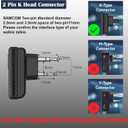 SAMCOM Wireless Headset with 2 Pin Dongle for FPCN10A/FPCN30A Walkie Talkies, BTEAR-02 Upgraded Hands-Free Wireless Two Way Radios Earpiece with Mic for K Connector (Radios not Inclued)