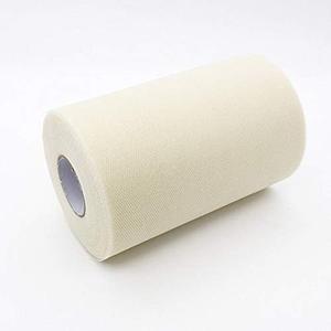 Champagne Color Wedding C-Tulle Roll 6inch100yard Tulle Roll Spool Fabric Tutu DIY Skirt Gift Craft Party Bow Tulle Rolls - (Color: Beige)