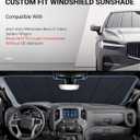Pigenius Windshield Sun Shade for Mercedes-Benz E-Class Sedan/Wagon 2017-2023 Without OE Dashcam, Custom Front Window Sunshade - Safeguard
