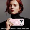 Newfuture Magnetic for iPhone 17 Pro Max Case [Compatible with Magsafe] [Military Grade Drop Protection] Translucent Matte Anti-Scratch Shockproof Protective Phone Cover 6.9 Inch, Pink Sand
