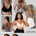 OEAK Women Comfortable Jelly Bras No Underwire Seamless Full Coverage Bralette Buttery Soft Convertible Everyday Tshirt Bra (Beige, L)