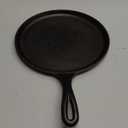 Lodge L9OG3 Cast Iron Round Griddle, Pre-Seasoned, 10.5-inch - Made in USA, Compatible with Stovetop, Oven, Grill & Campfire