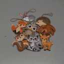 Tegeme 8 Pieces Woodland Animals Ornaments My Forest Friends Felt Animal Hanging Ornament Craft Set Cute Fall Christmas Tree Decor for Backpack Winter Birthday Party Supplies